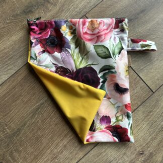 Mosható vízhatlan uzsonnás zacskó - rózsakert